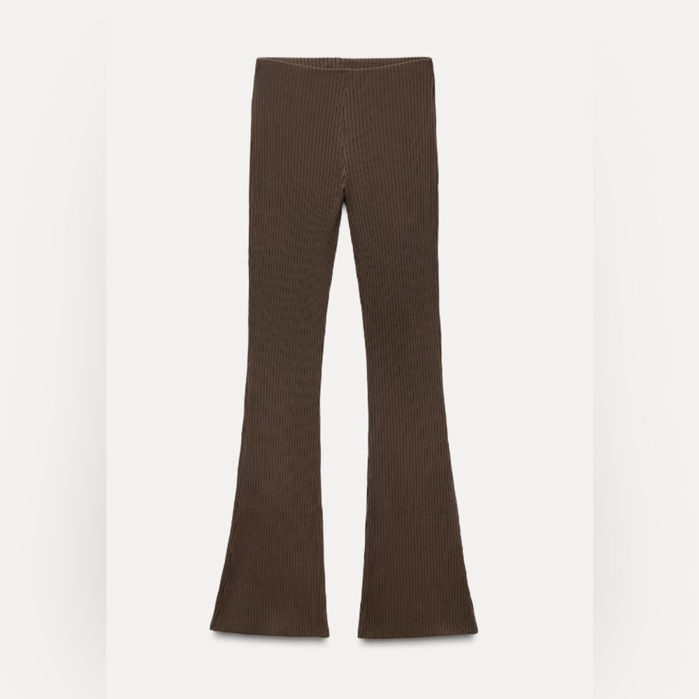 (#147)ZARA Flared Ribbed Pants - Picture 4 of 5